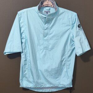 Peter Millar Water Shield  Short Sleeve 1/4 Zip Windshirt Mint Green SIZ…